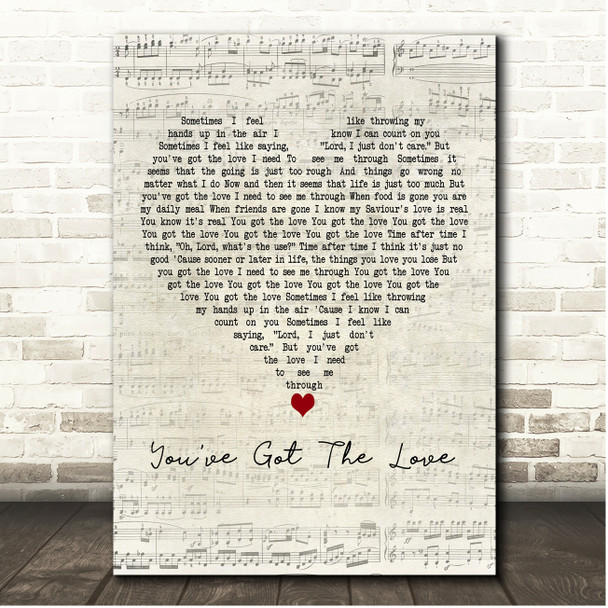 Florence + The Machine You've Got The Love Script Heart Song Lyric Print