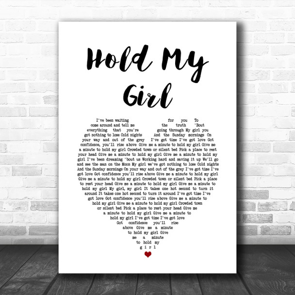 George Ezra Hold My Girl Heart Song Lyric Music Wall Art Print