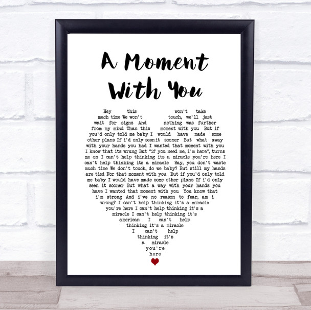 George Michael A Moment Heart Song Lyric Music Wall Art Print