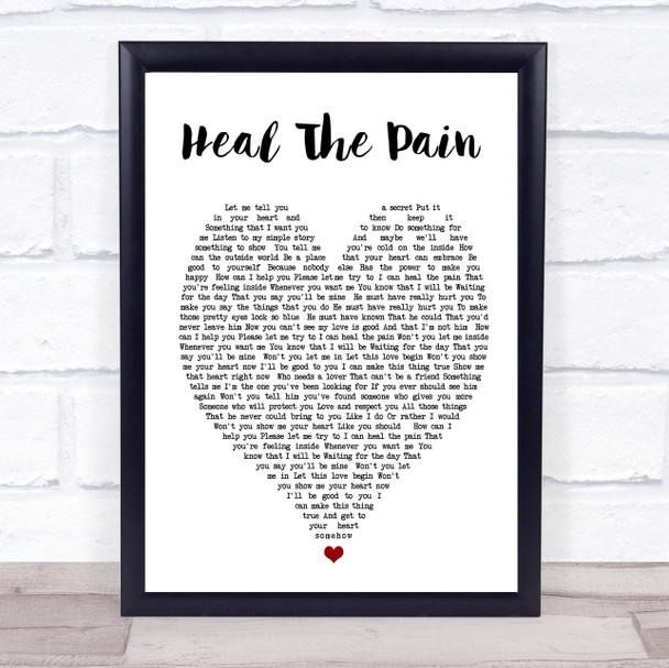 George Michael Heal The Pain Heart Song Lyric Music Wall Art Print