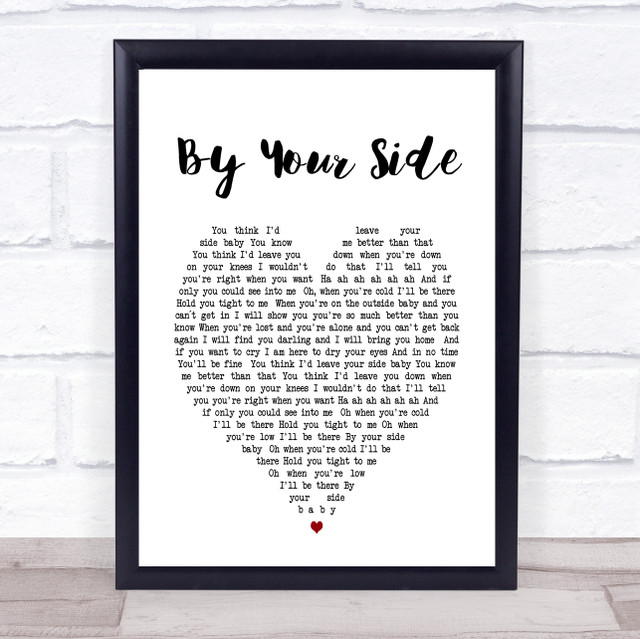 By Your Side Sade Heart Song Lyric Music Wall Art Print - Song Lyric ...