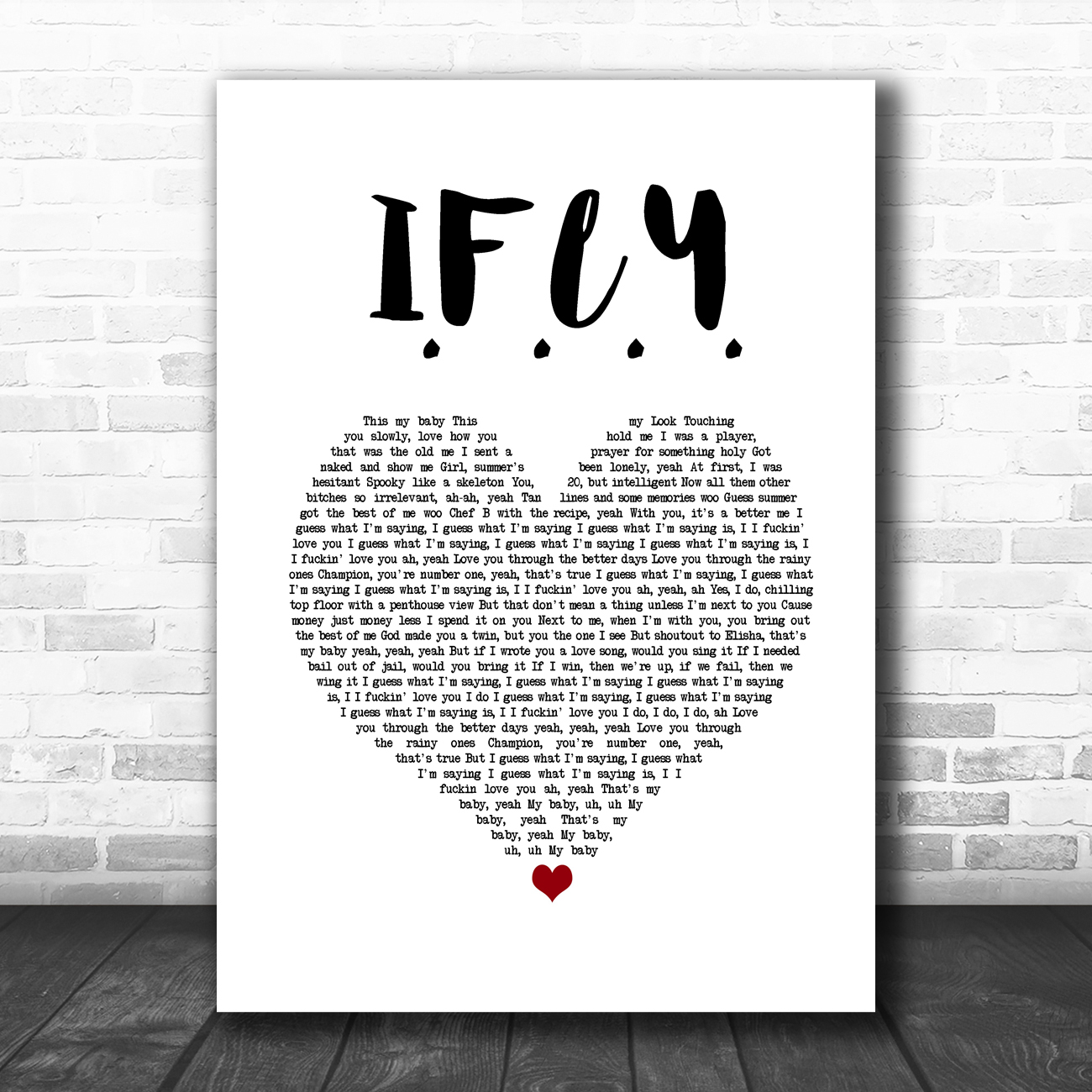 Bazzi I F L Y White Heart Song Lyric Quote Music Print Song Lyric Designs Bazzi I F L Y White Heart Song Lyric Quote Music Print Song Lyric Designs