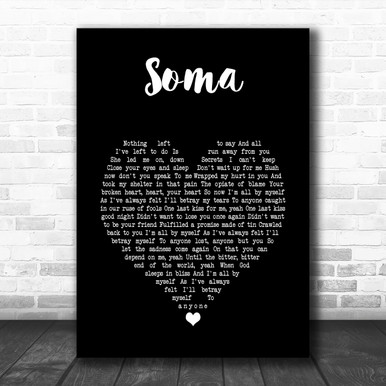 The Smashing Pumpkins Soma White Heart Song Lyric Art Print - Song Lyric  Designs