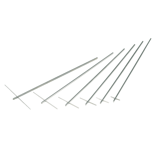 Spindles used with the Helipath Stand.Â  The T-bars create a helical path through the test sample thus eliminating the problem of "channeling".