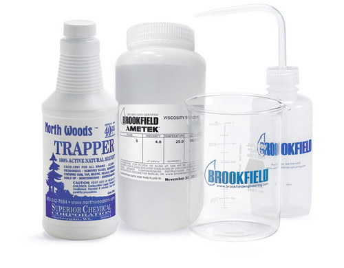 The viscosity calibration kit provides all the necessary items to verify the calibration of your Viscometer or Rheometer.