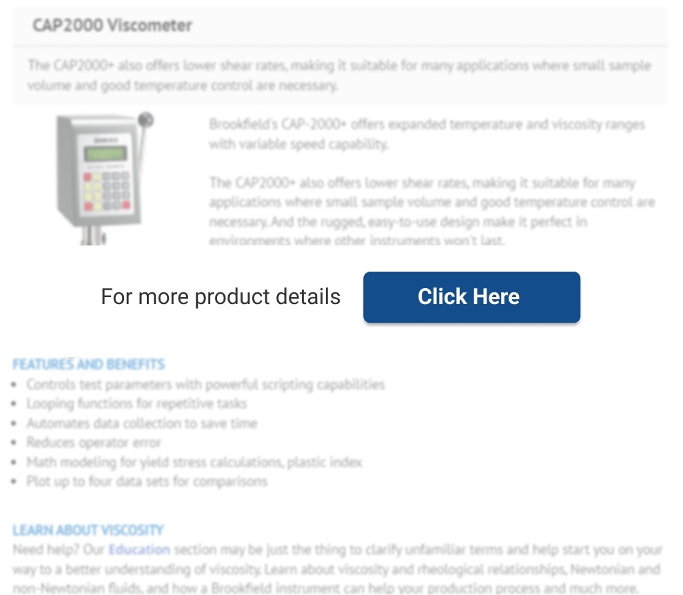 Ametek Brookfield CAP2000 Viscometer