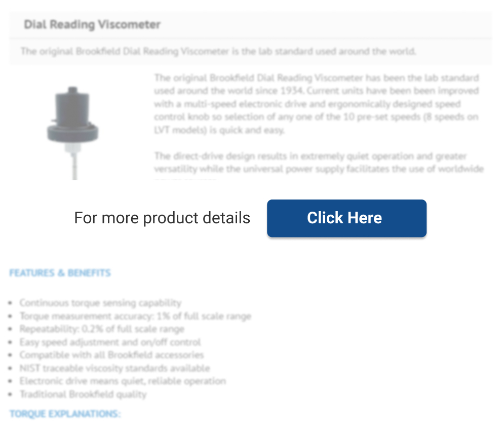 Ametek Brookfield Dial Reading Viscometer