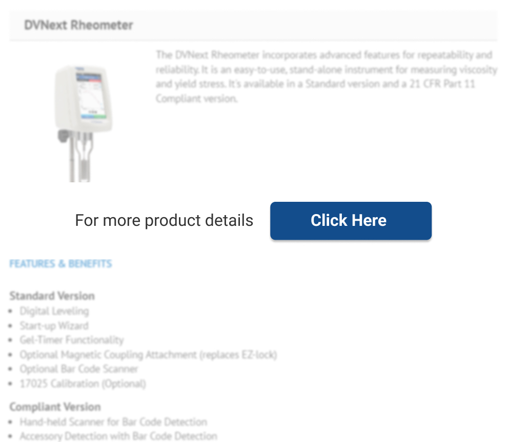 Ametek Brookfield DVNext Rheometer