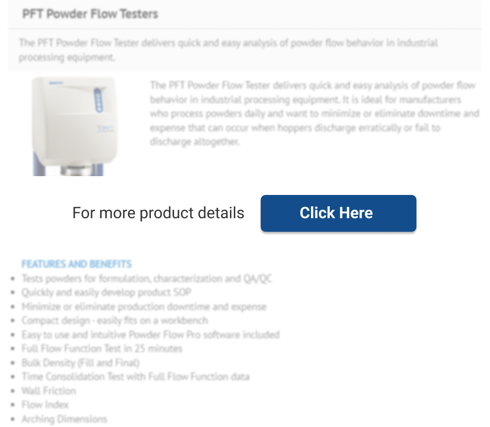 Ametek Brookfield PFT Powder Flow Tester