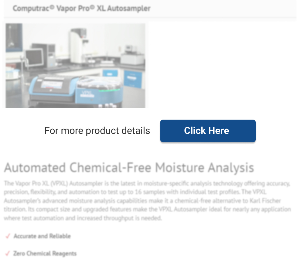 Ametek Brookfield Computrac Vapor Pro XL Autosampler