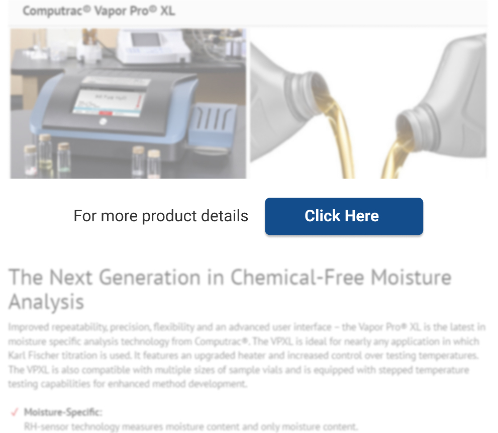 Ametek Brookfield Computrac Vapor Pro XL Moisture Analyzer