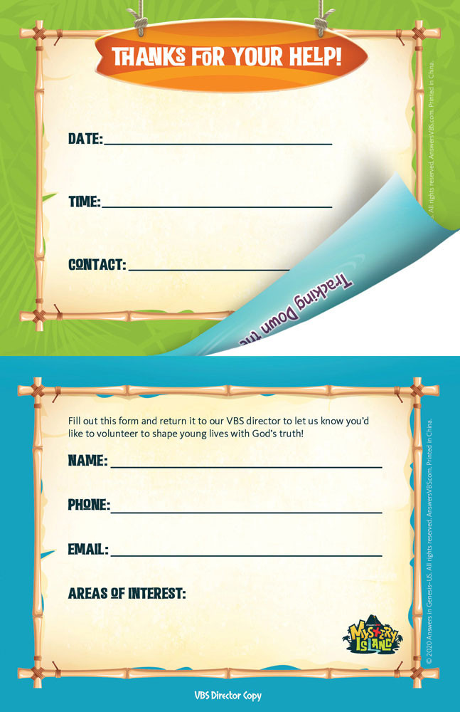 Recruitment Flyers - Mystery Island VBS 2020 by Answers