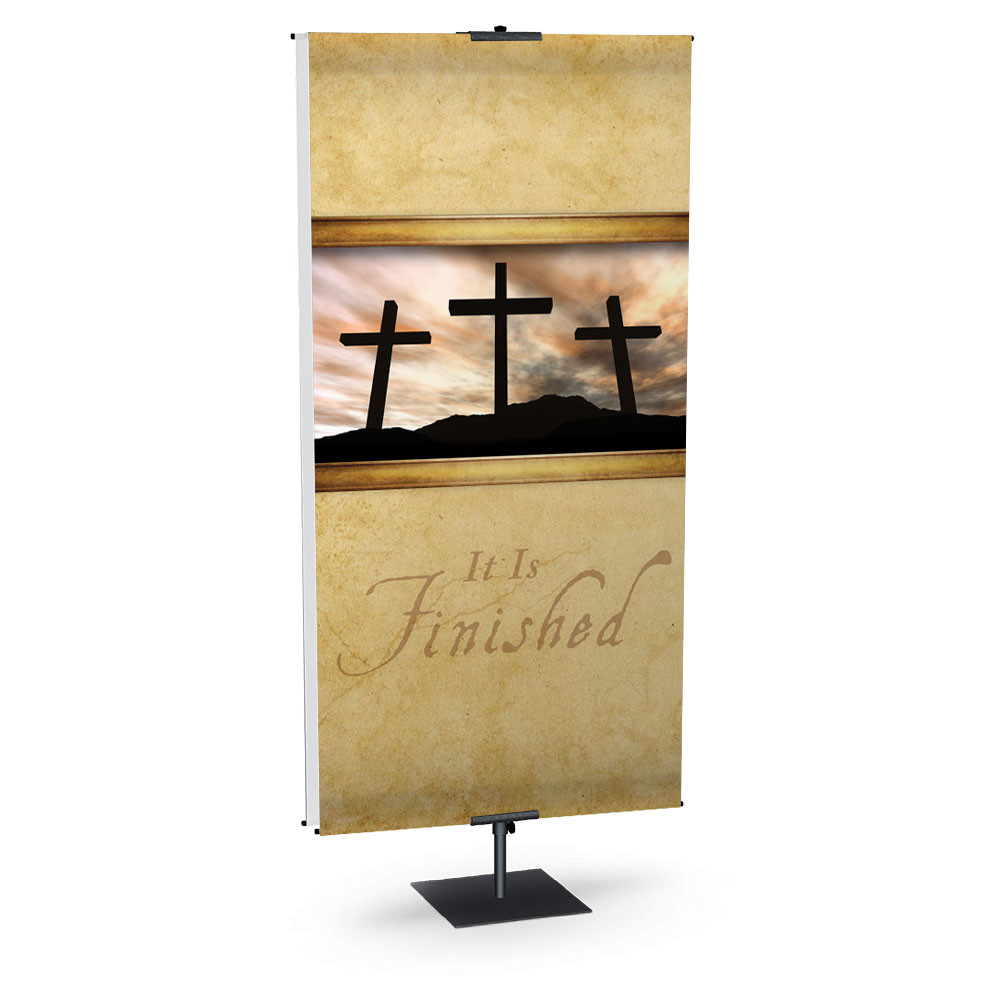 Church Banner - Easter -  It Is Finished