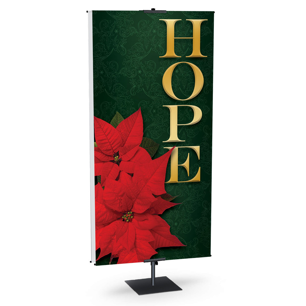 Church Banner - Christmas - Poinsettia Hope