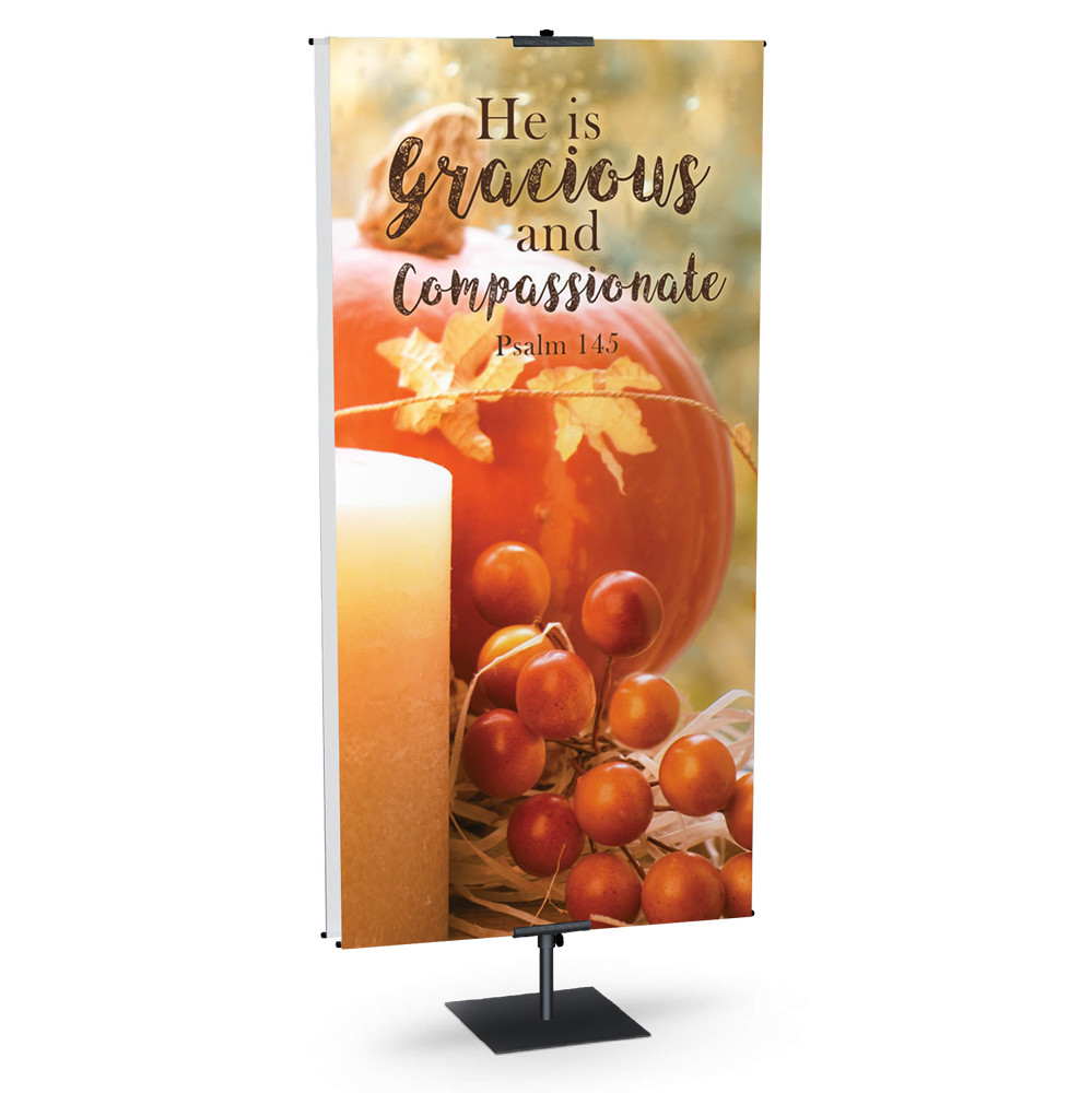 Church Banner - Fall & Thanksgiving -He Is Gracious