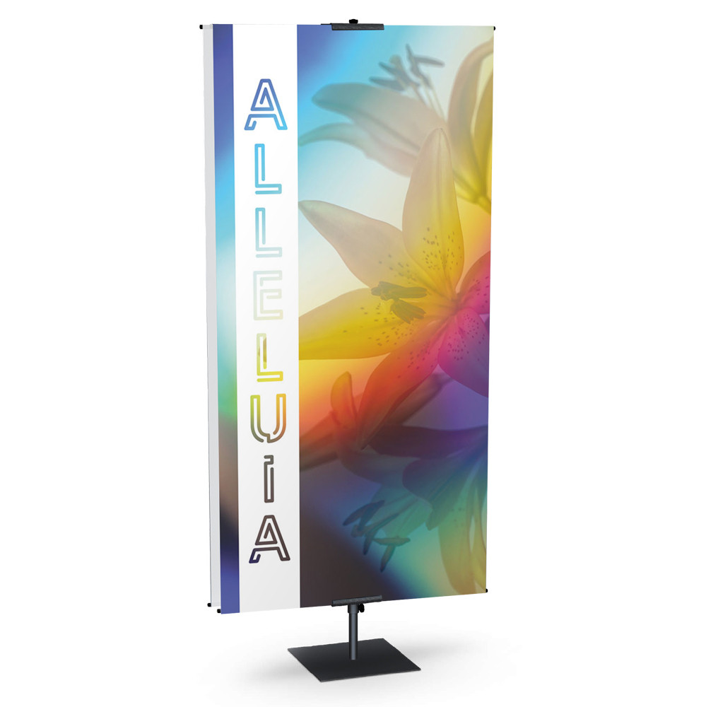 Easter Banner - Rainbow Easter Series - Alleluia Rainbow Glow