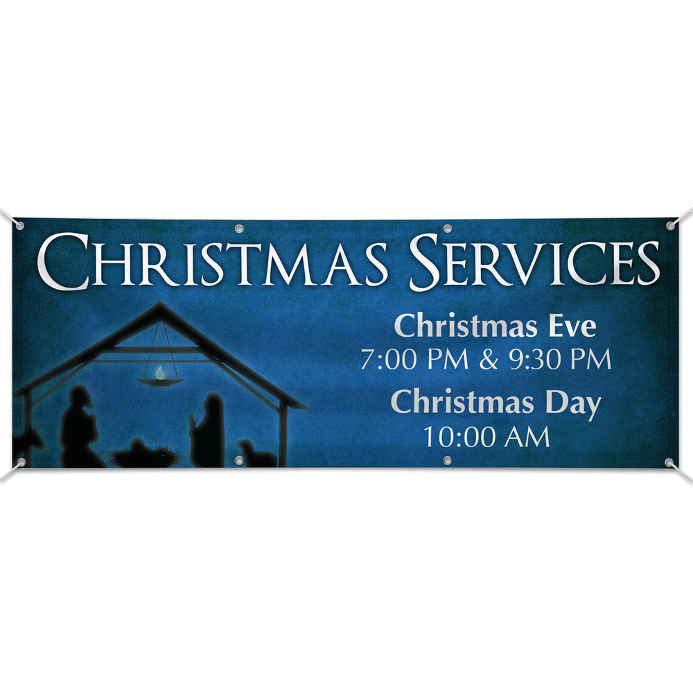 Customizable Outdoor Vinyl Banner - Christmas - B11237