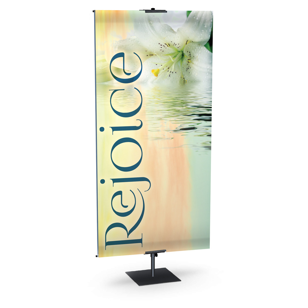 Church Banner - Easter - Rejoice Water and Lily