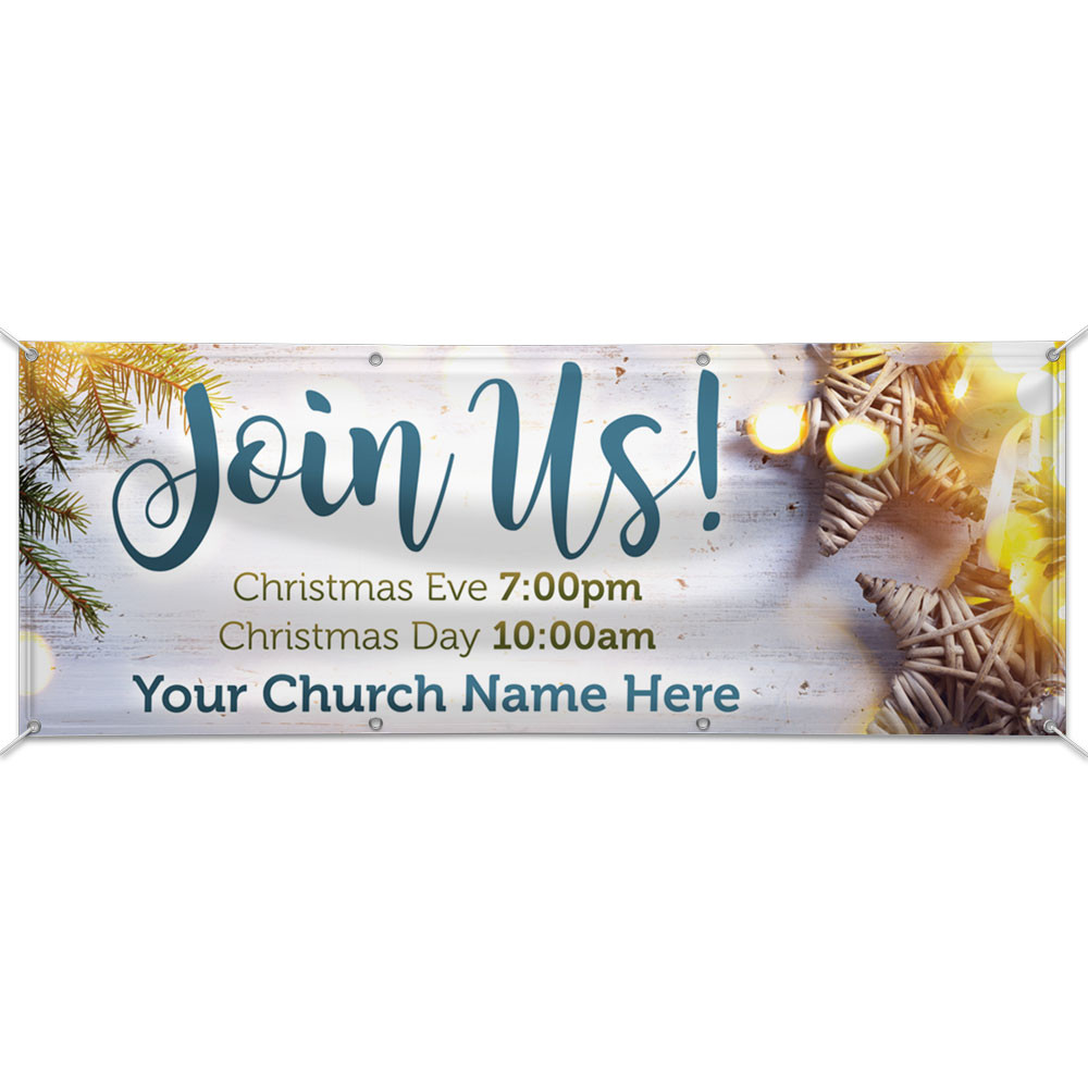 Customizable Outdoor Vinyl Banner - Christmas - B70560