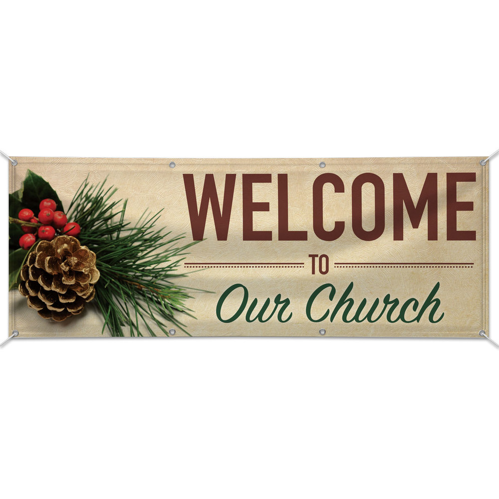 Customizable Outdoor Vinyl Banner - Christmas - B52705