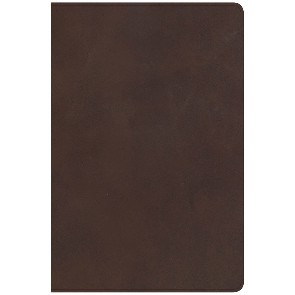 CSB Giant Print Reference Bible, Brown Genuine Leather