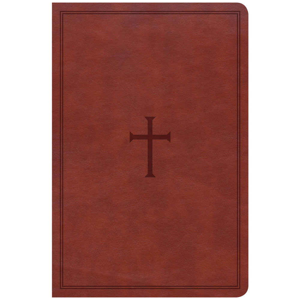 CSB Large Print Personal Size Reference Bible, Brown LeatherTouch