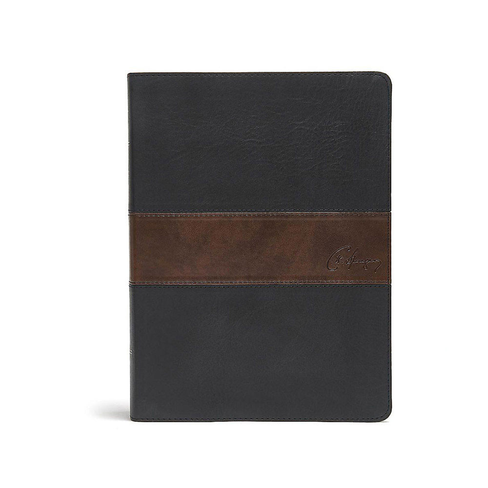 CSB Spurgeon Study Bible, Black/Brown LeatherTouchÂ®
