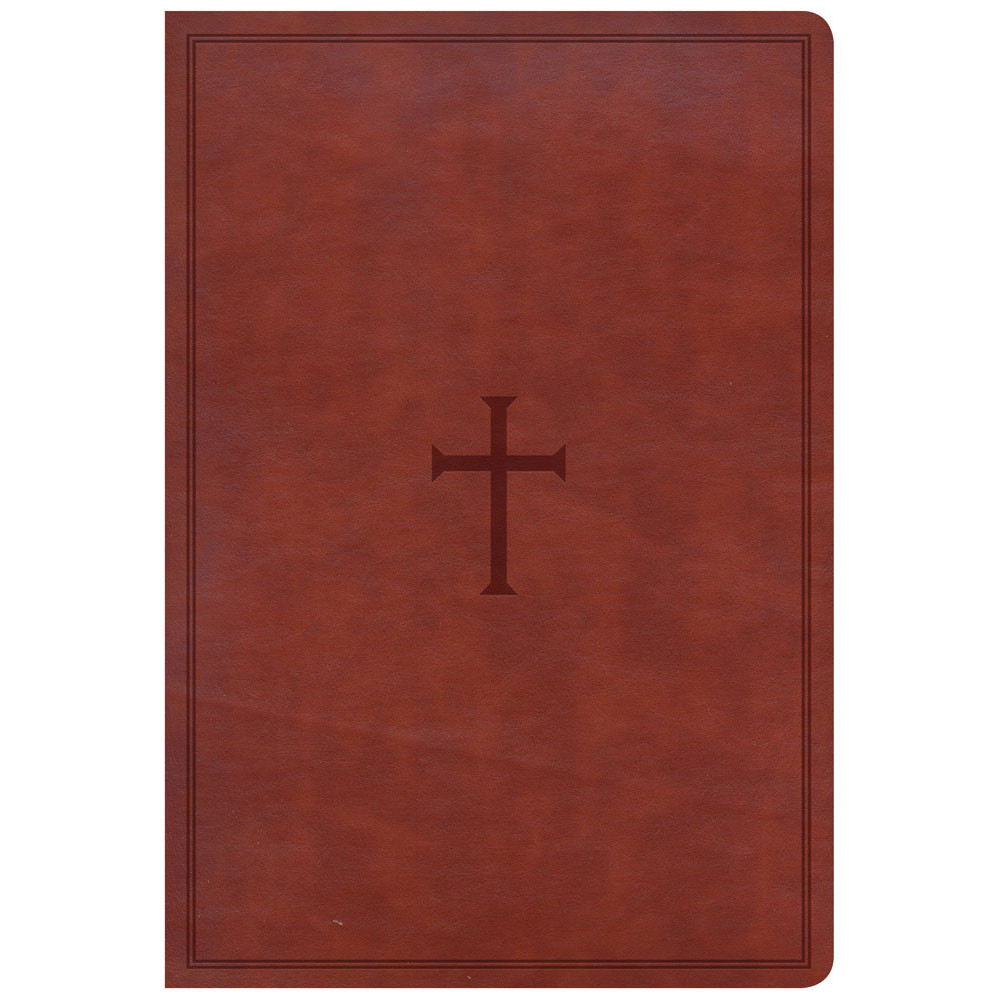 CSB Super Giant Print Reference Bible, Brown LeatherTouch