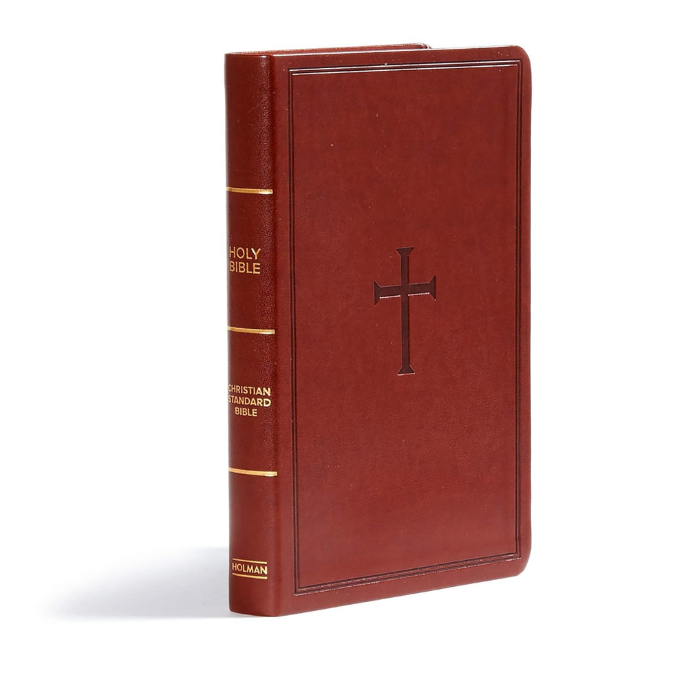 CSB Ultrathin Reference Bible, Brown LeatherTouch