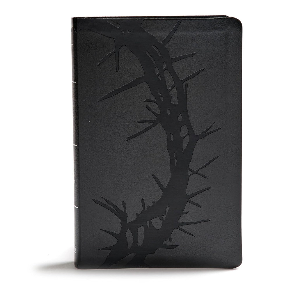 KJV Giant Print Reference Bible, Giant Print (LeatherTouch, Charcoal, Thorn Crown Design) - Bulk Case of 12
