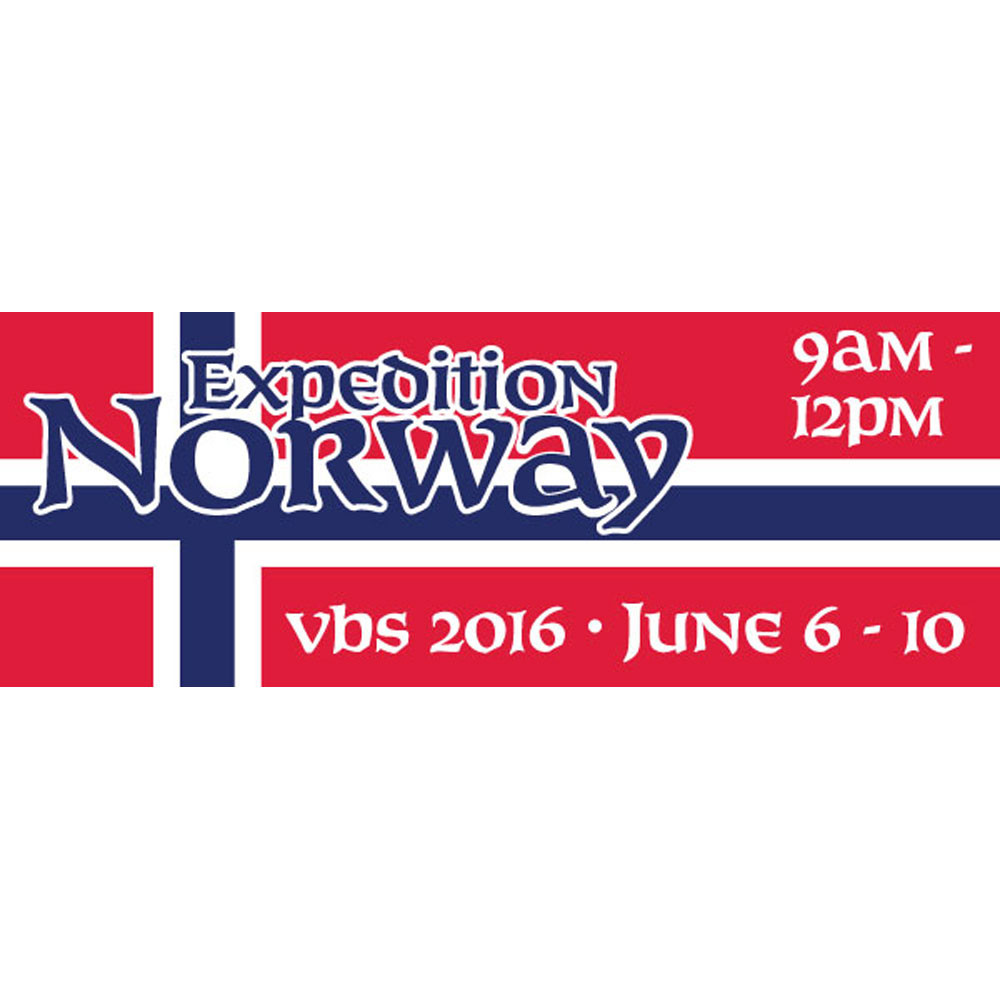 Norway VBS - Custom Outdoor Vinyl Banner for VBS 2016