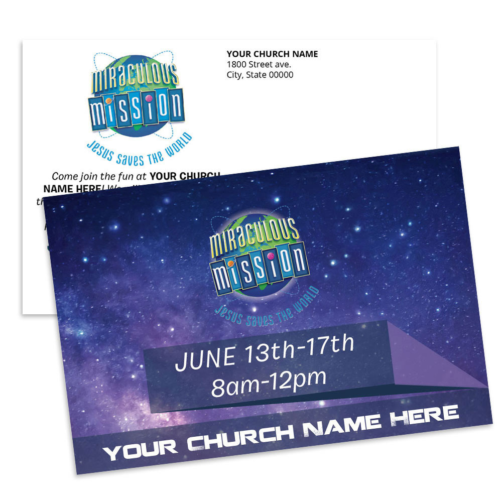 Customizable VBS Postcards - Miraculous Mission