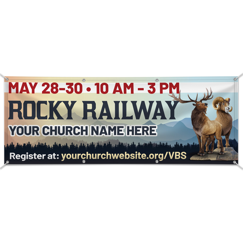 Rocky Railway VBS - Custom Outdoor Vinyl Banner