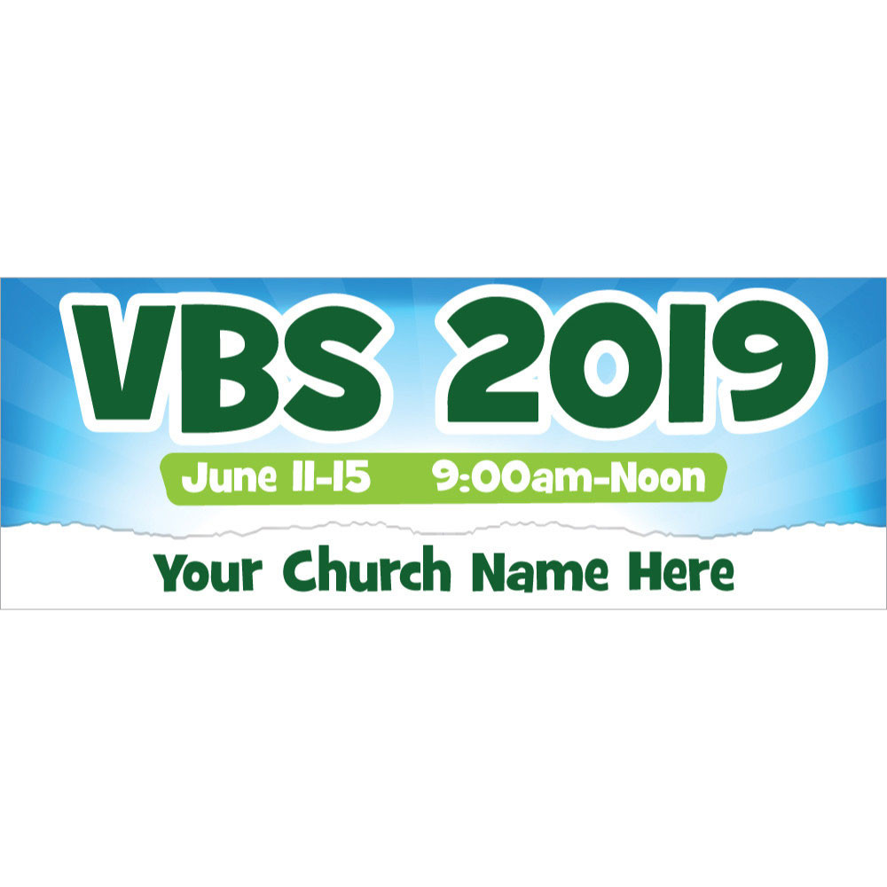 Theme Neutral VBS - Custom Outdoor Vinyl Banner for VBS 2018 -  B81062