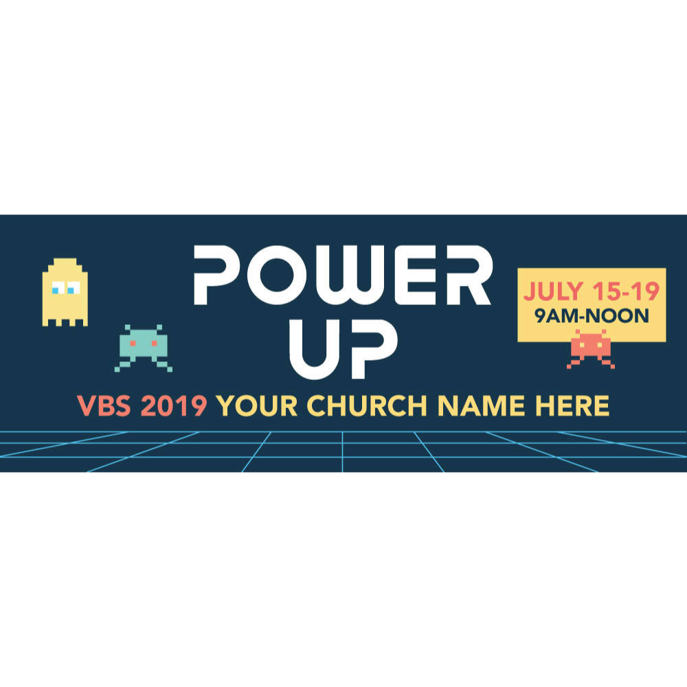 Video Game VBS - Custom Outdoor Vinyl Banner for VBS 2019 -  B91021