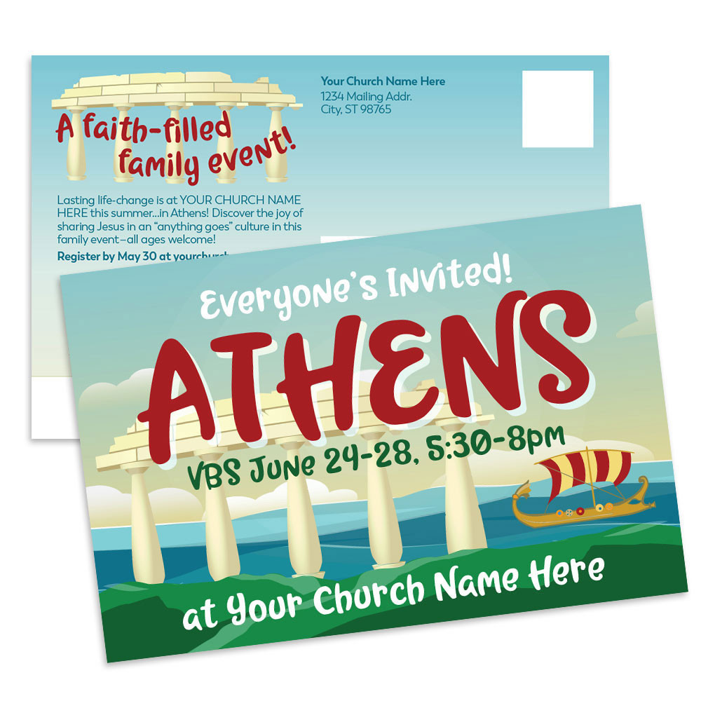 Customizable VBS Postcards - Athens -  PC91015