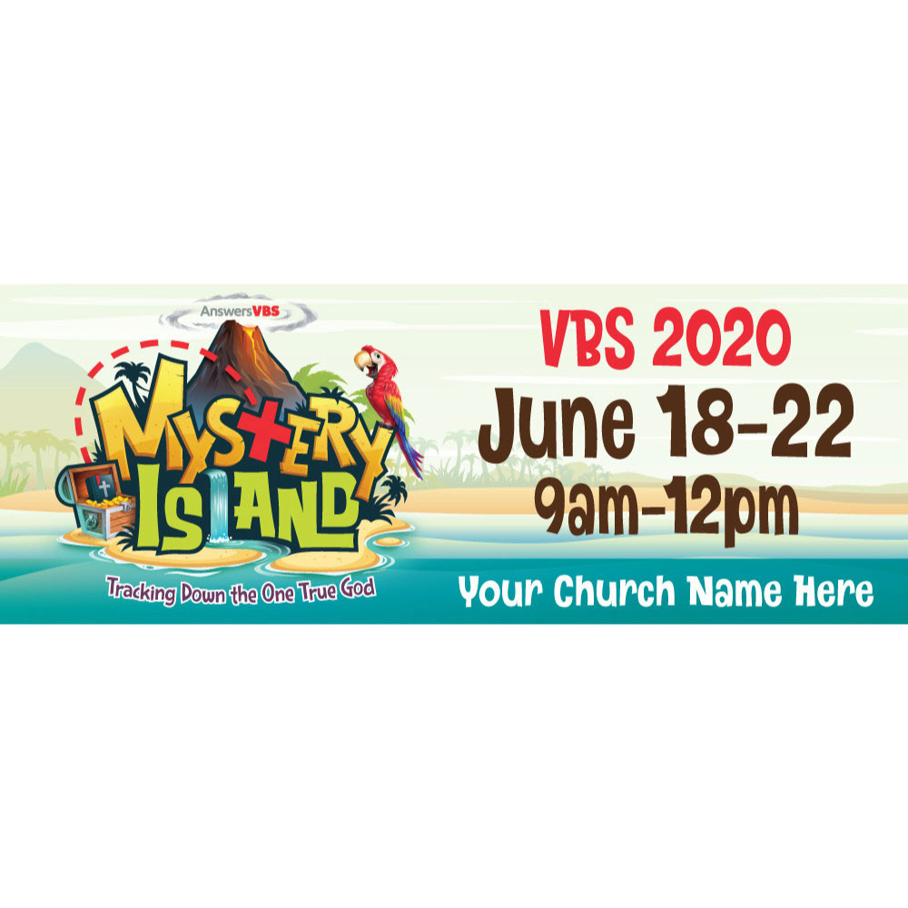 Mystery Island VBS - Custom Outdoor Vinyl Banner -  B90525