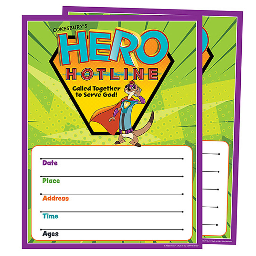 Small Promotional Posters (Pack of 2) - Hero Hotline VBS 2023 by Cokesbury