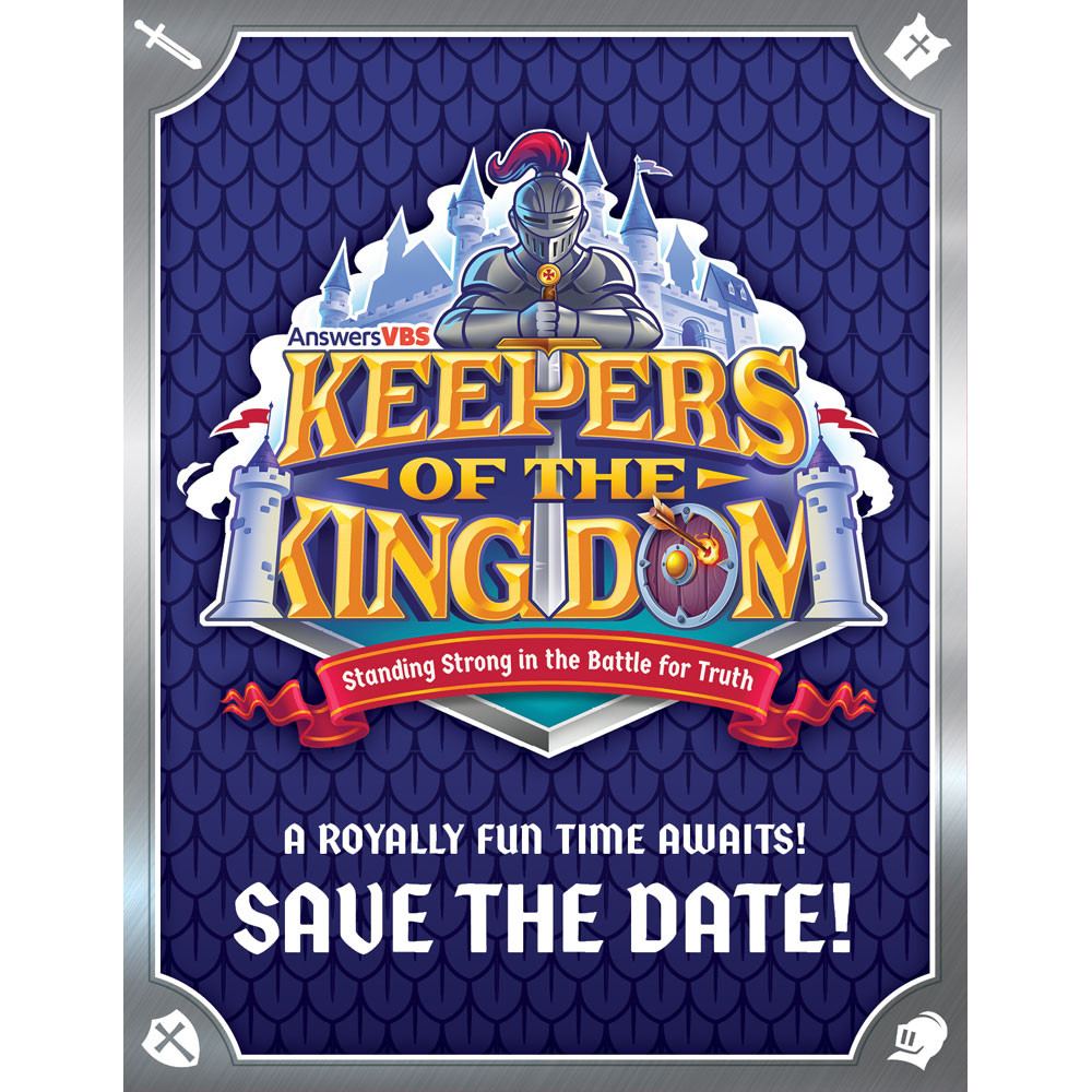 Postcard - Save the date - 4 per Page - Pack of 40 - Keepers of the Kingdom VBS 2023