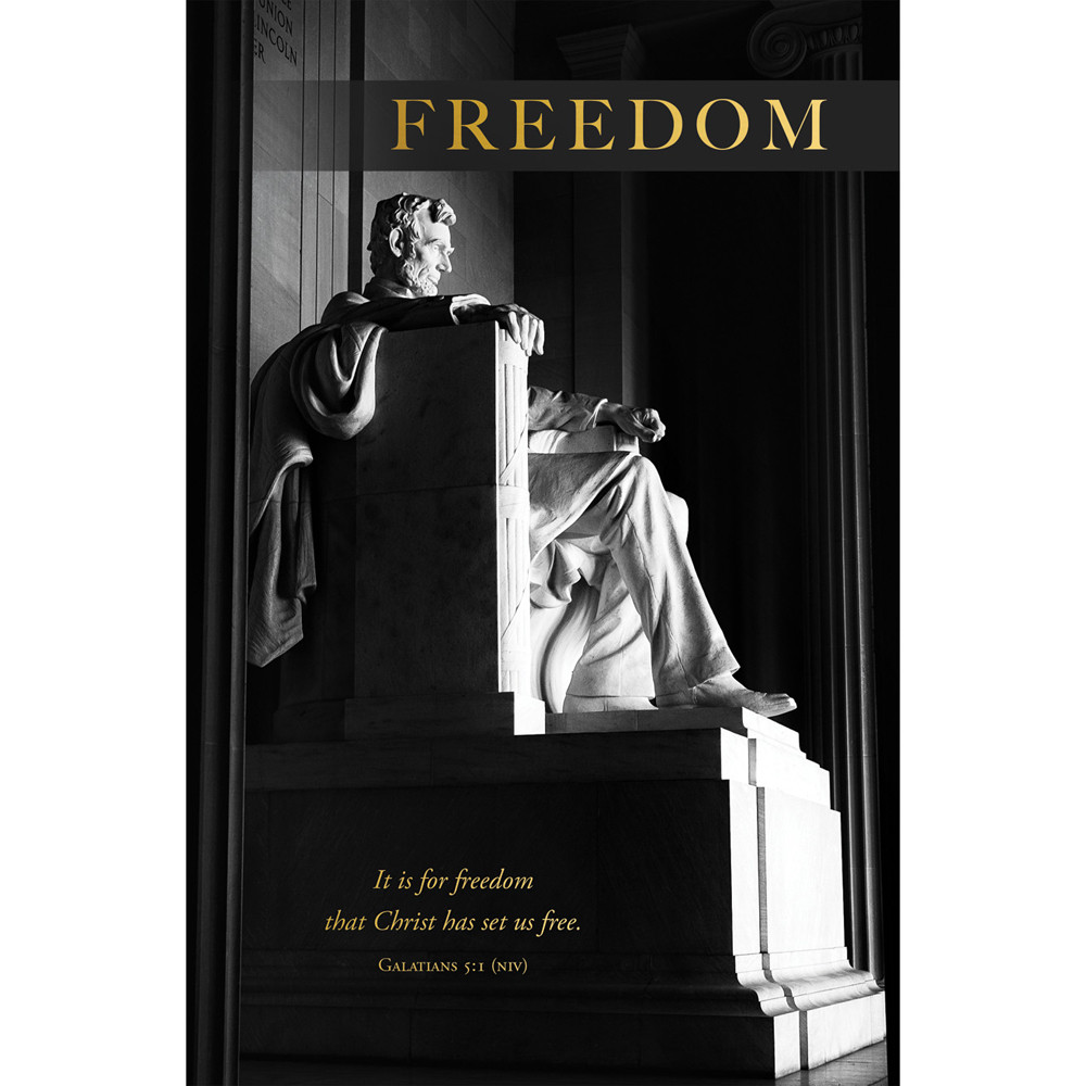 Church Bulletin - 11" - Patriotic - Freedom - Galatians 5:1 (NIV)