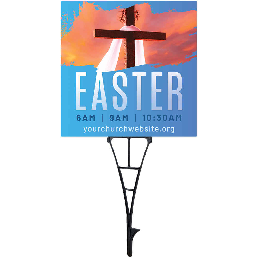 Yard Signs - Easter - Blue Day Easter - 24" x 24" Printed Size