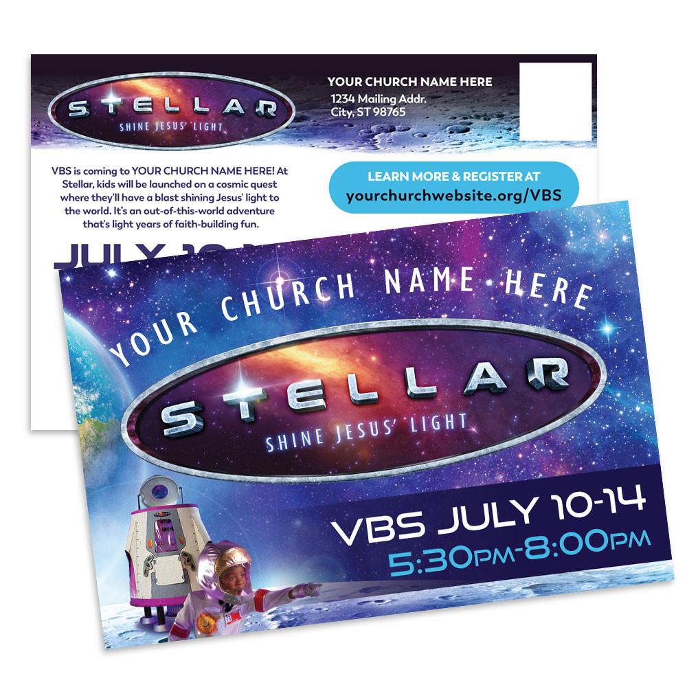 Custom VBS Postcards - Stellar VBS - PCSTE002