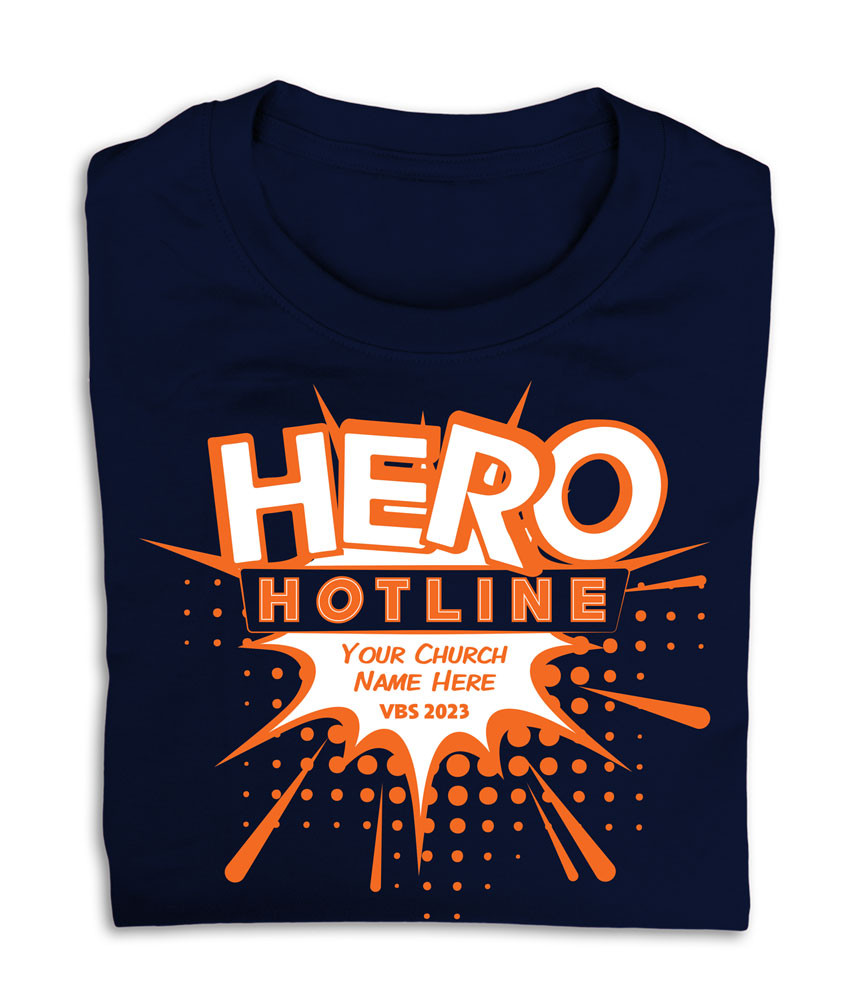 Custom VBS T-Shirts - Hero Hotline VBS - VHER020