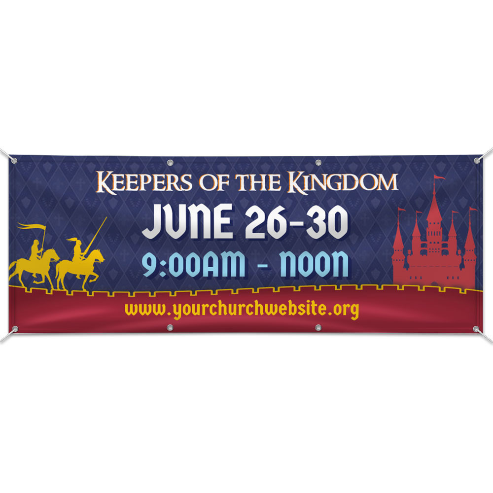 Custom Outdoor Vinyl Banner - Keepers of the Kingdom VBS - BKNG005