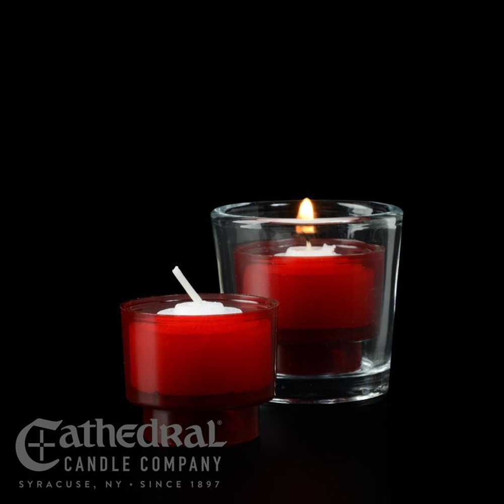 4-Hour ezLite Votive Tealight Candles - Ruby (Pack of 288)