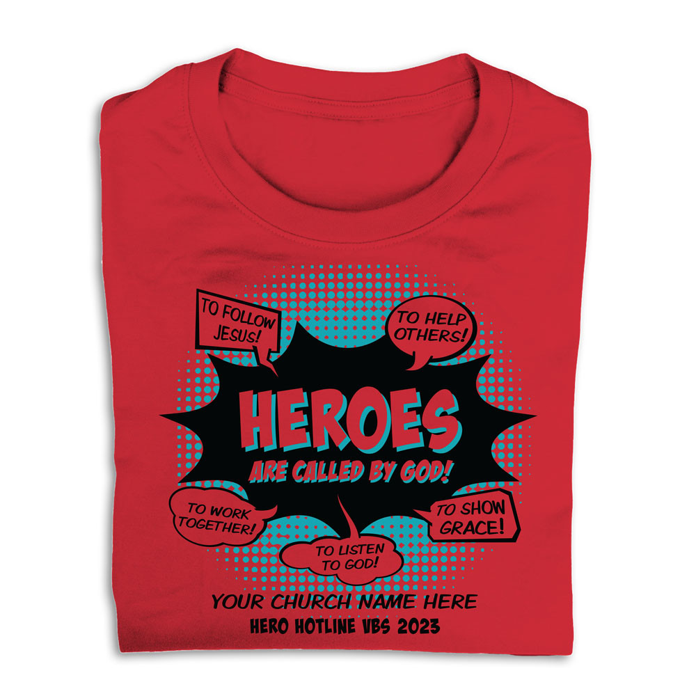 Custom VBS T-Shirts - Hero Hotline VBS - VHER042