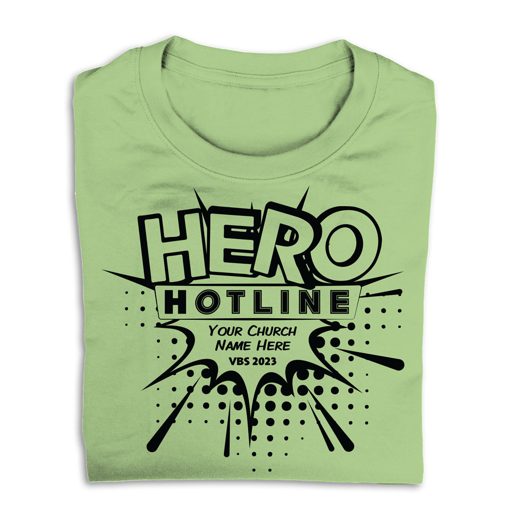 Custom VBS T-Shirts - Hero Hotline VBS - VHER025