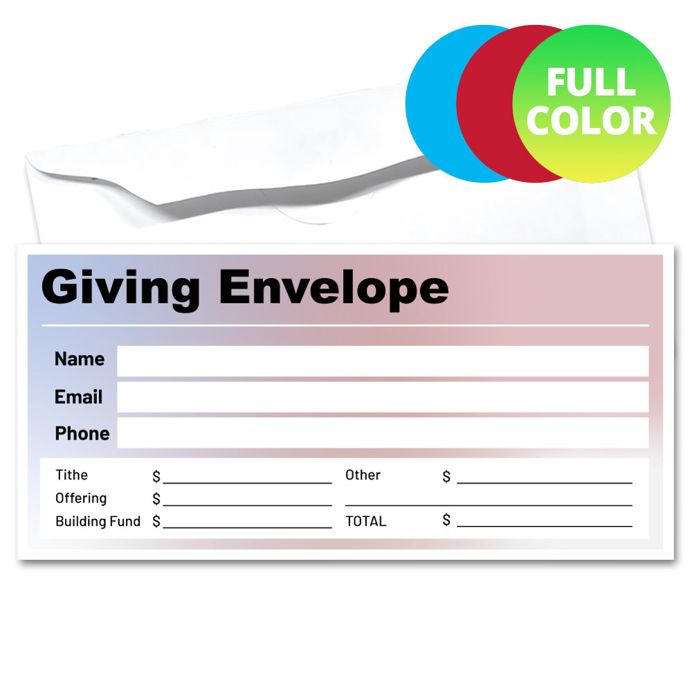 Custom Offering Envelope - Full Color - Color Gradient - EFC010 - Box of 500