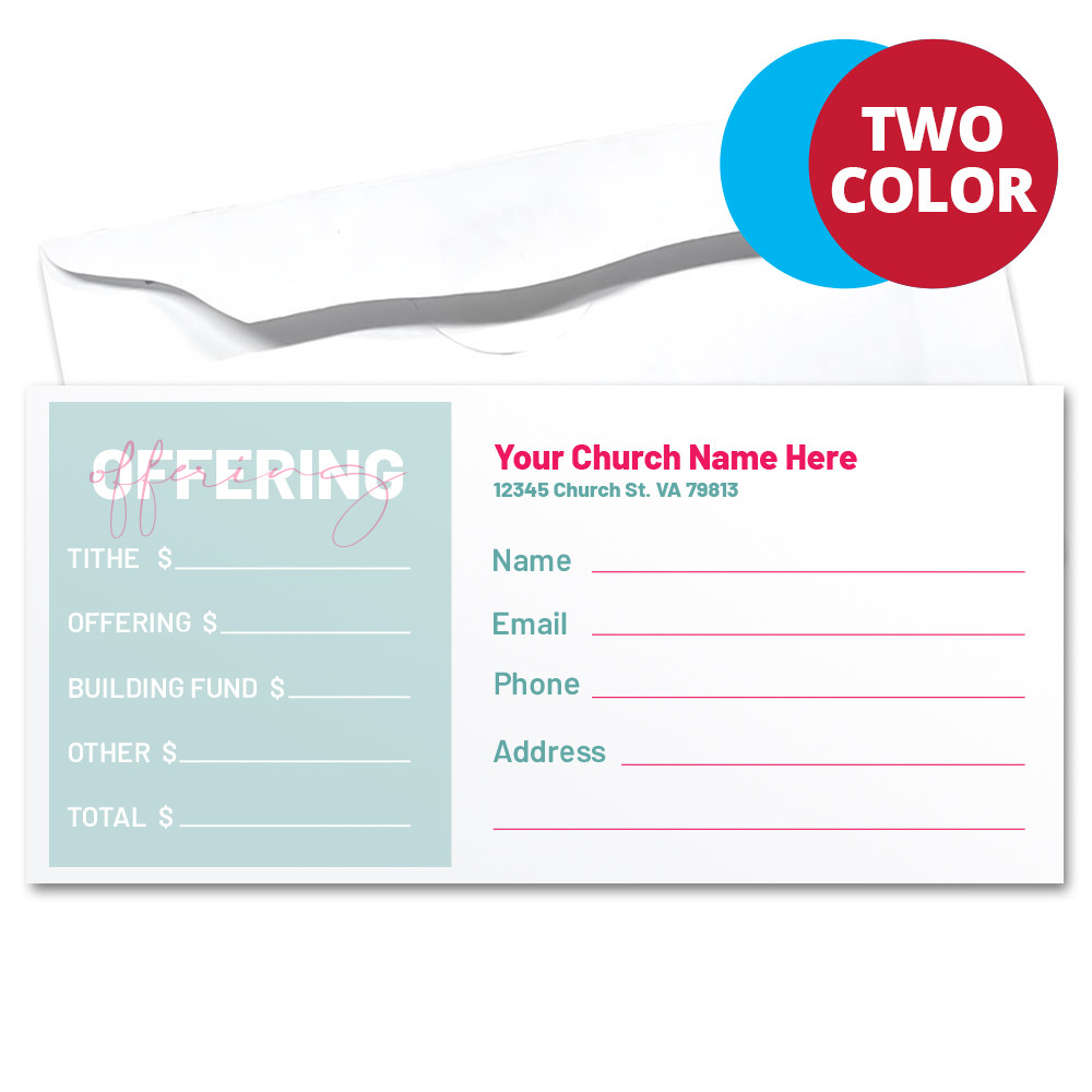 Custom Offering Envelope - Two Color - E2C012 - Box of 500