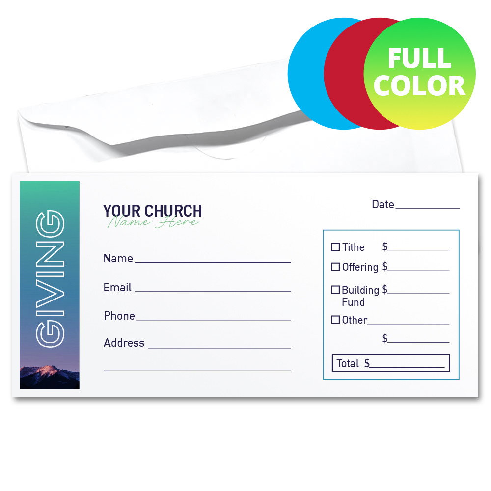 Custom Offering Envelope - Full Color - EFC015 - Box of 500